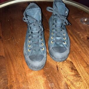 Converse Chuck Taylor All Star Lugge High Top Black/Black/Gold Women’s 9 571211C